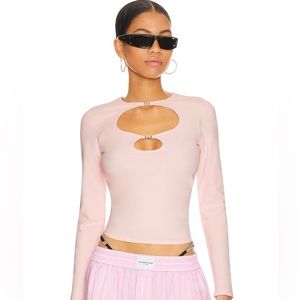 NEW Alexander Wang Crewneck Long Sleeve Top Cut Out Detail - Size Medium